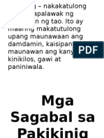 Mga Sagabal Sa Pakikinig