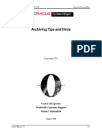 Oracle7 Archiving Tips and Hints
