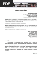 A Musicalidade Na Formação Do Ator