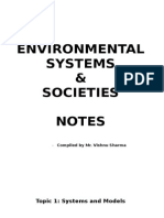 Environmental Systems & Societies Notes: Topic 1: Systems and Models
