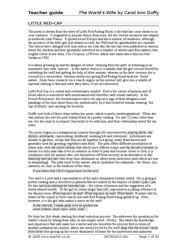 The Worlds Wife Study Guide Carol Ann Duffy Faust Barabbas