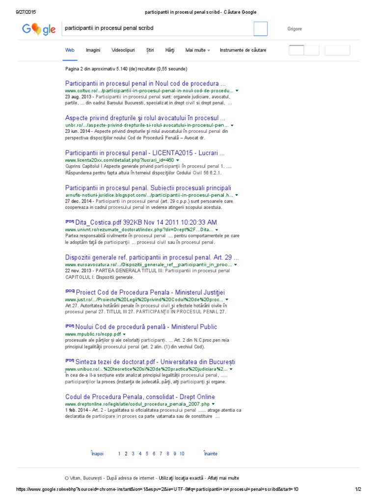 Participantii In Procesul Penal Scribd CÄutare Google