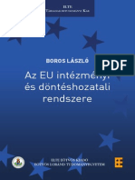 Boros László: Az EU Intézményi És Döntéshozatali Rendszere