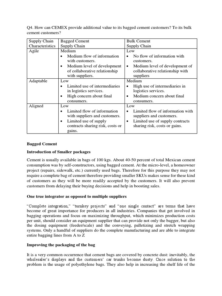 Enhancing CEMEX's Cement Supply Chain | PDF | Supply Chain | Polyethylene