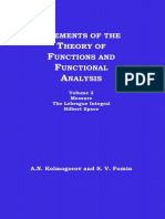 Element of the Theory of Functions and Functional Analysis