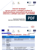 Prezentare ARACIP S&T - Manualul Calitatii