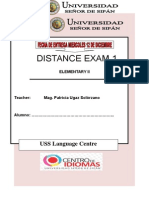 First Distance Exam Elem 2