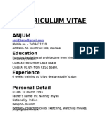 New Curriculum Vitae Anjum