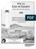 Pub. 113 List of Lights West Coasts of Europe and Africa, Mediterranean Sea, Black Sea 2009