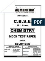 CBSE Chemistry 12th Mock Test Paper Sol