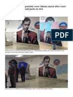 Philly Poll Workers Partially Cover Obama Mural After Court Order, Leaving Logo and Quote in View