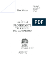 La Ética Protestante y El Espíritu Del Capitalismo - Weber