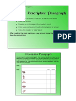 Sample Descriptive Paragraphs