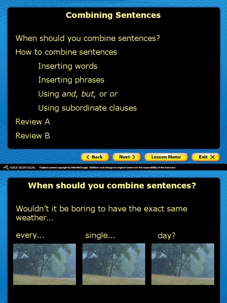 How to Combine Sentences Effectively | PDF | Sentence (Linguistics) | Rules