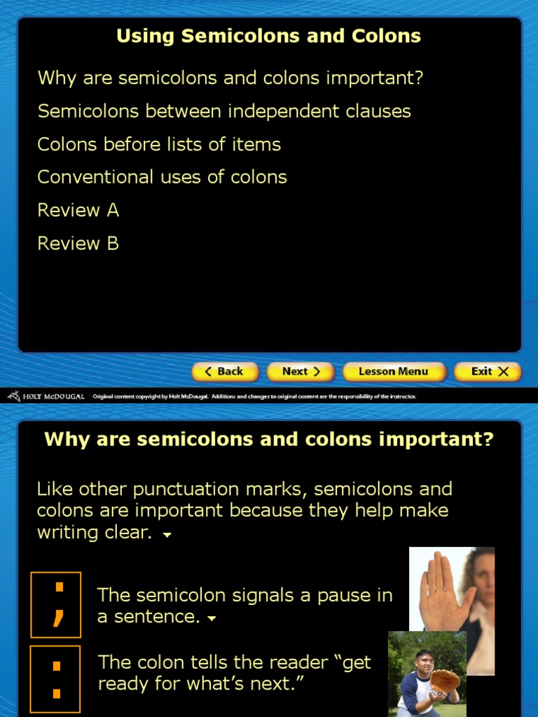 Level1 Lesson17 V2 Using Semicolons And Colons Comma Style Fiction 