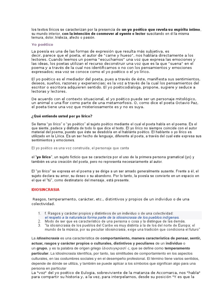 Yo Poético Poesía Ciencia cognitiva