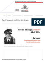 Tipo de Liderazgo de Adolf Hitler - Líder Dictador - Liderazgo y Coaching - Herramientas de Liderazgo