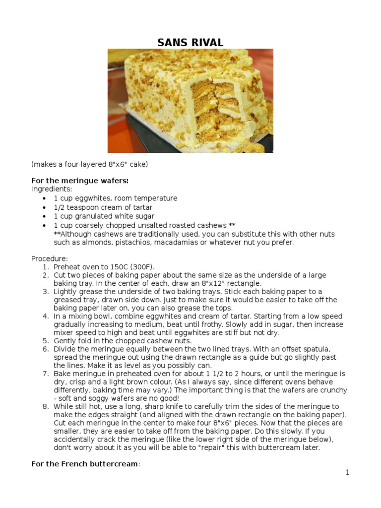 Advanced Baking Recipes PDF Meringue Cakes