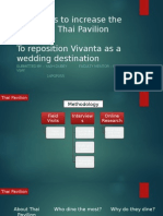 Strategies To Increase The Footfall in Thai Pavilion & To Reposition Vivanta As A Wedding Destination