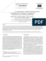 Densities, Viscosities and Ultrasonic Velocities of Binary Mixtures of Methylbenzene With Hexan-2-Ol, Heptan-2-Ol and Octan-2-Ol at T 298.15 and 308.15 K