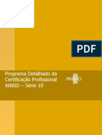 Programa Detalhado Da Certificação Profissional ANBID