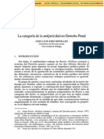 La Categoria de La Antijuricidad en DerechoPenal