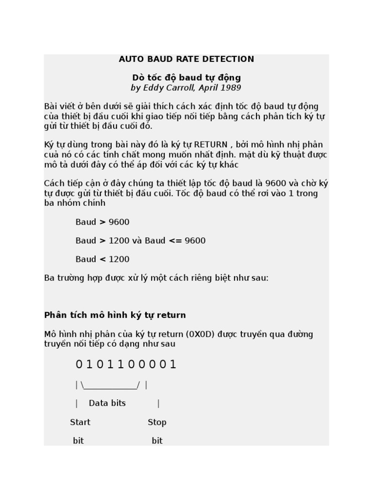 Auto Baud Rate Detection PDF
