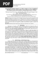 Using Health Beliefs Model As An Intervention To Non Compliance With Hypertension Information Among Hypertensive Patient