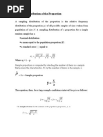 Sampling Distribution of The Proportion