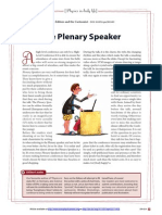 The Plenary Speaker: (Physics in Daily Life)