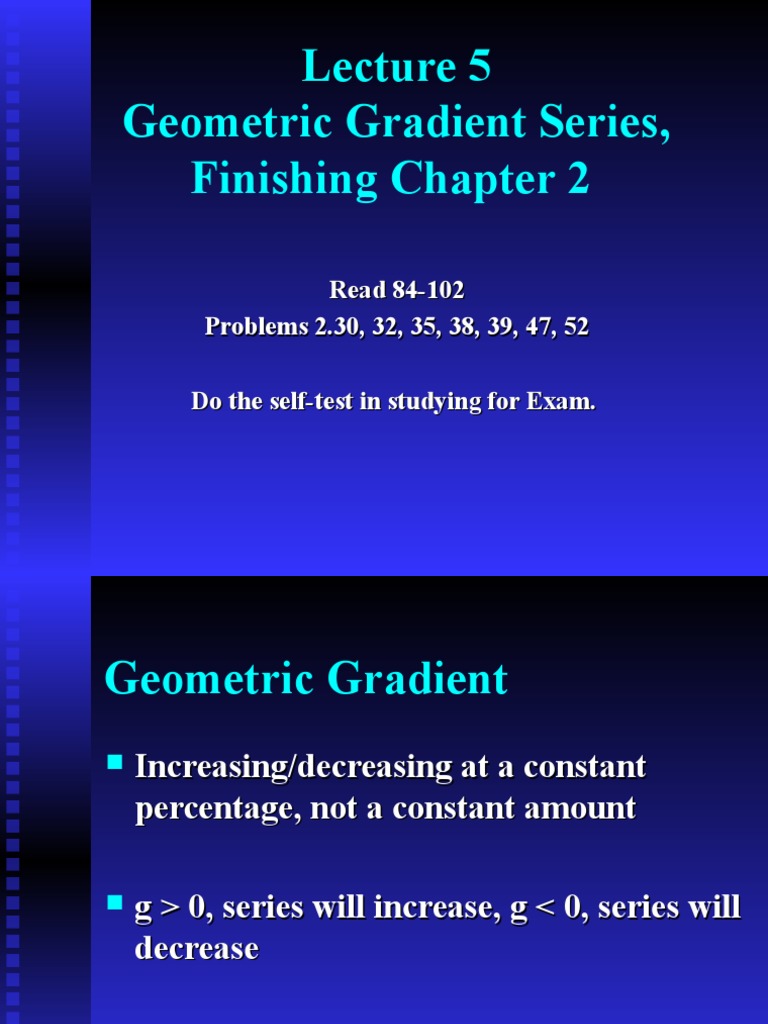 Geometric Gradient Series Overview | PDF | Mathematical Analysis ...