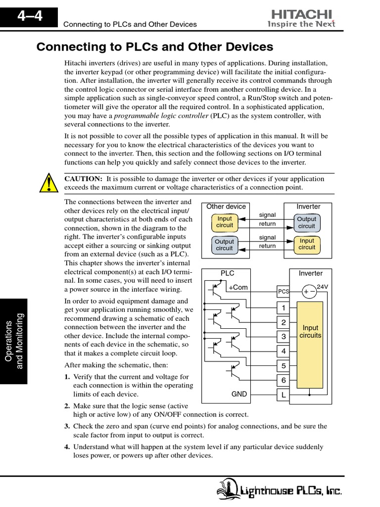 PLC and Inverter Connection Guide | PDF | Programmable Logic Controller ...