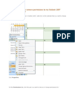 How Do I Unshare or Remove Permissions To My Outlook 2007 Exchange Calendar?