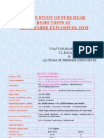 A Case Study of Fuse Head Rejections at M/S Premier Explosives, Hyd