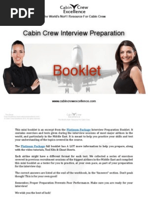 Excellence Member Interview Preparation Booklet Ho Flight Attendant