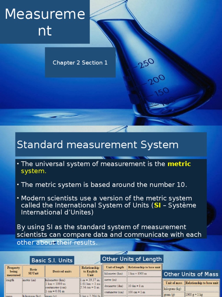 CH 2 Sec 1 Measurement-Powerpoint | PDF | Volume | Density