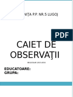 Caiet de Observatii Psihopedagogice