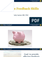 Effective Feedback Skills: Sally Santen MD, PHD