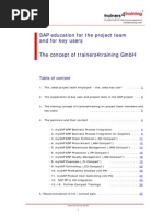 Sap Education For The Project Team and For Key Users The Concept of Trainers4Training GMBH