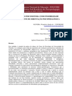 A Avaliação Psicomotora Como Possibilidade Transcendente de Orientação Psicopedagógica