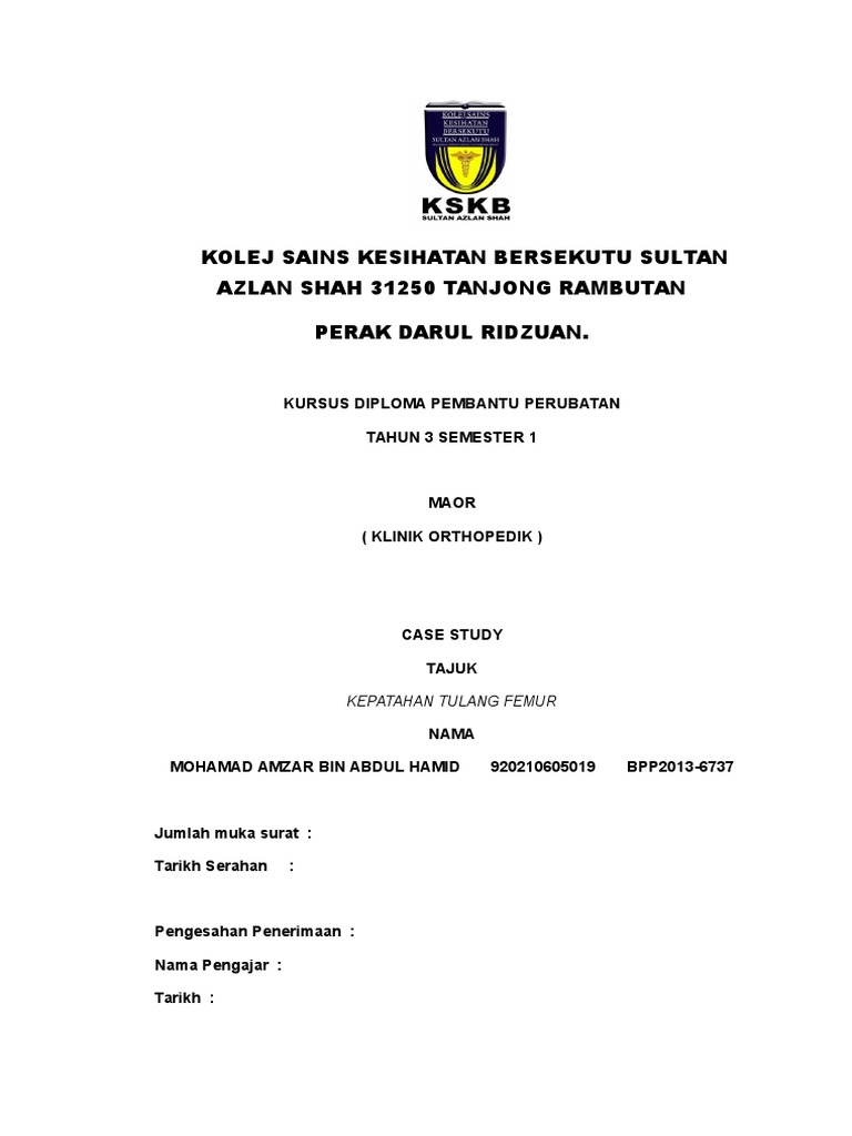 Case Study Ortho Pdf