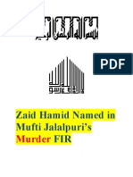 Zaid Hamid Nominated in FIR Launched in Mufti Jalalpuris Murder Case
