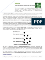 Transtorno Bipolar: oscilação entre depressão e euforia