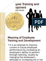 Employee Training and Development