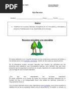 Guía Recursos Renovables y No Renovables