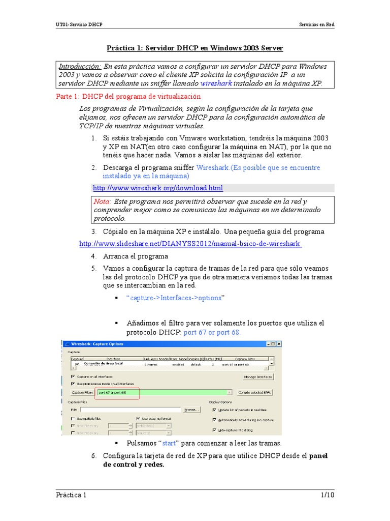 Configuración de Servidor DHCP en Windows 2003 | PDF | Dirección IP | V ...