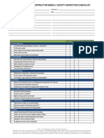 Construction Contractor Weekly Safety Inspection Checklist