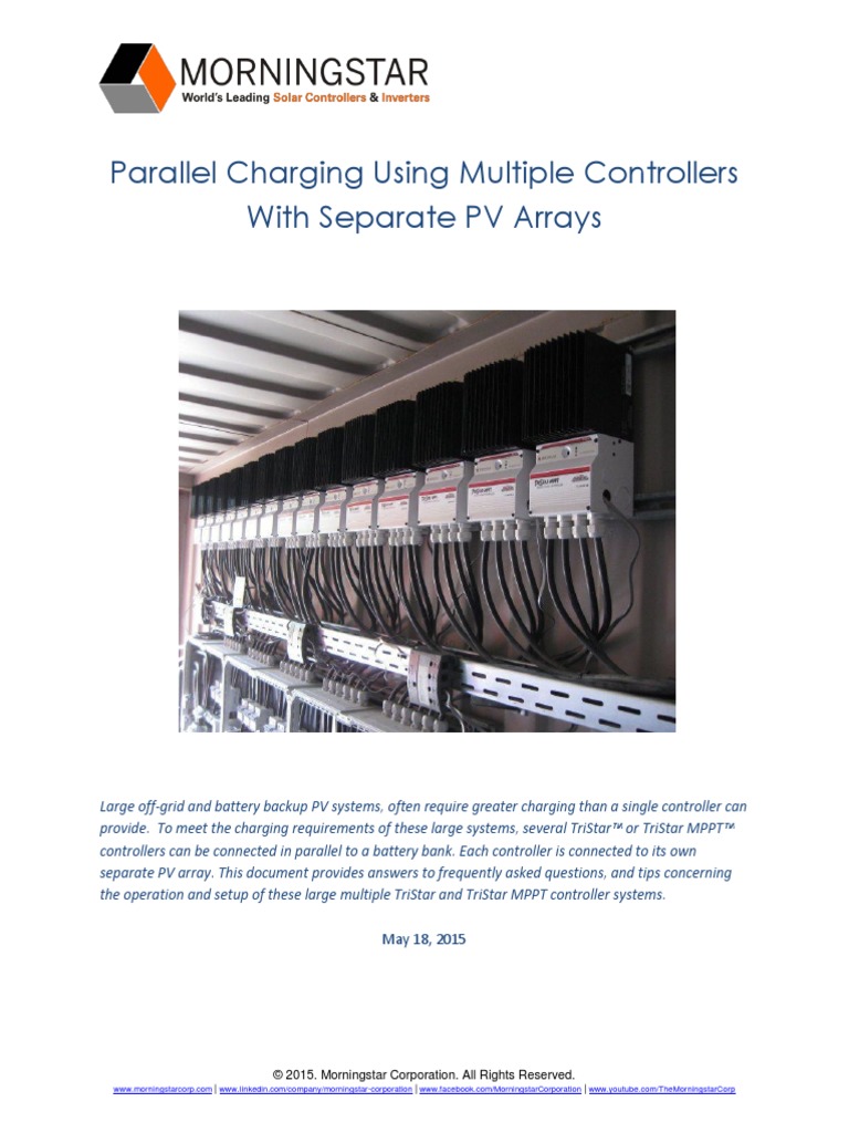Parallel Charging Using Multiple Controllers With Separate PV Arrays ...