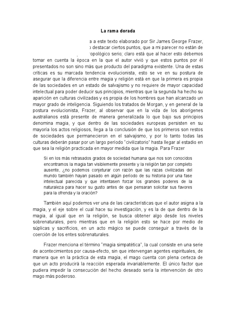 La Rama Dorada PDF Sociedad Antropología