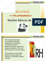 Introdução RH - Noções Básicas de RH